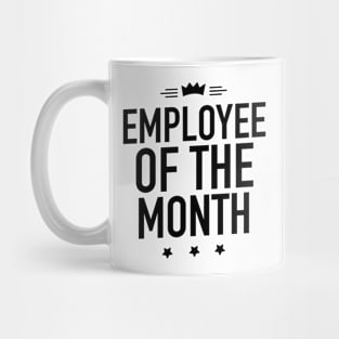 Employee of The Month Black Mug